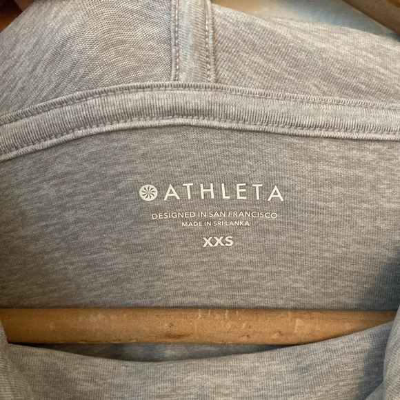 Athleta XXS Light Grey Oversized Hoodie Pullover - Picture 2 of 7